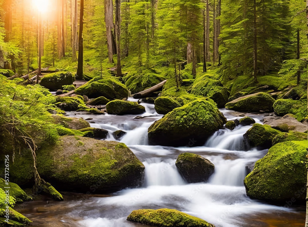 beautiful waterfall in the forest beautiful waterfall in the forest