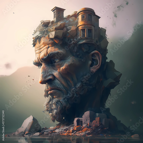 the head of the man
(AI created)