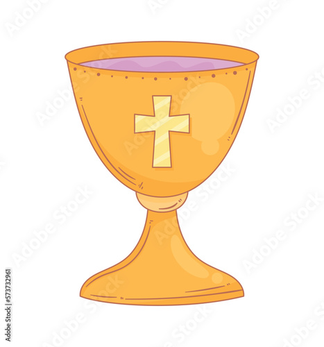 golden chalice with cross