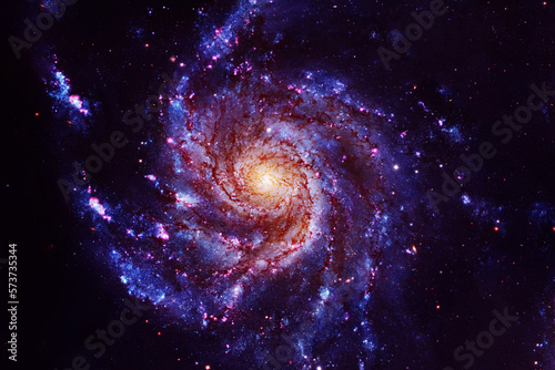 Beautiful purple galaxy. Elements of this image furnished by NASA  © Artsiom P