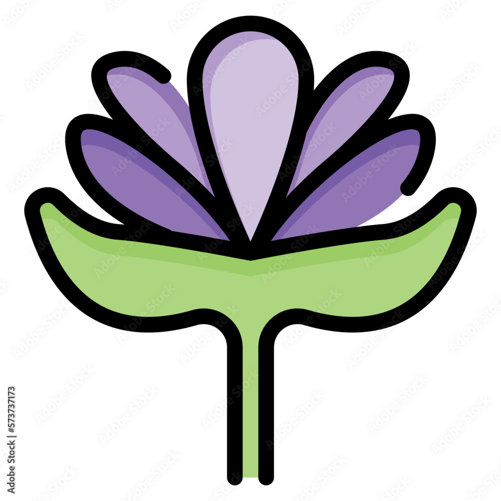 Obraz na plátně Crocus Flower Icon