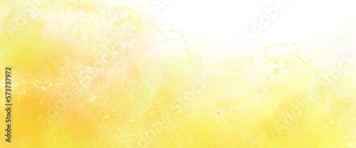 黄色系アルコールインクを使った背景素材　金色のメッシュやラメを散りばめた背景