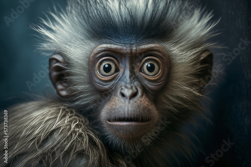 Scared Monkey. Created using Generative AI. © Dale
