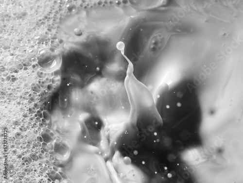 Close up of milk splash photo