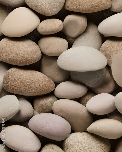 Valokuva Grey Pebbles Texture created with Generative AI Technology