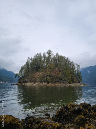 Lake and mountains