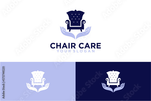 chair logo design with care