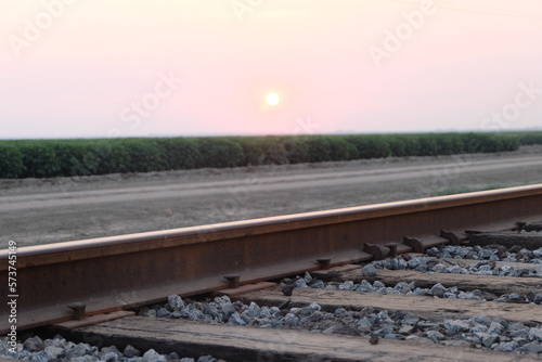 railway in the morning