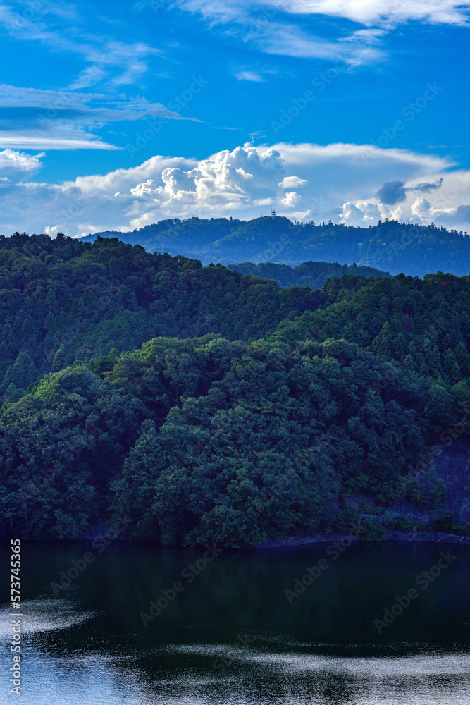 城山湖の風景