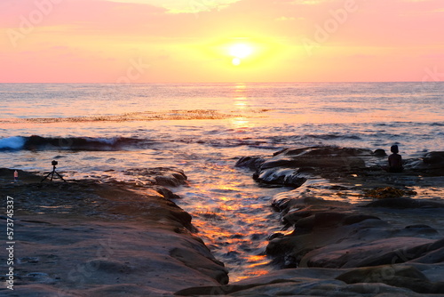 sunset over the sea