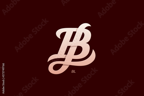 Letter B and L Monogram Logo Design Vector