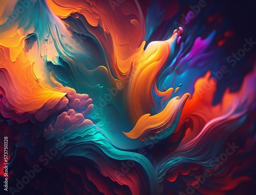 Abstract Painting for Desktop Wallpaper - Colorful and Creative Vibrant Artwork