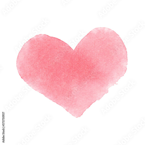 Hand painted watercolor hearts.