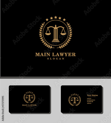 Simple and outstanding logo template design for attorney and law