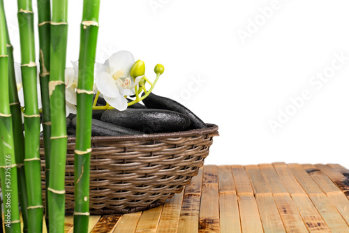 Canvas Print Pebbles and Bamboo