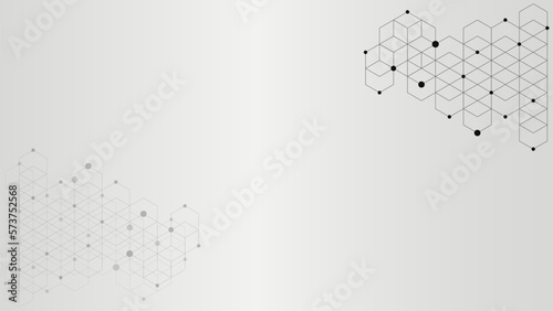 Hexagon pattern and geometric shapes abstract background for science  medicine  technology and other.