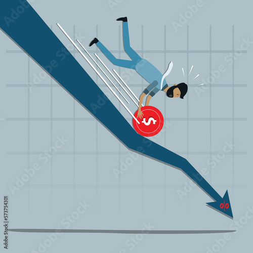 The inflation makes the money value less - vector