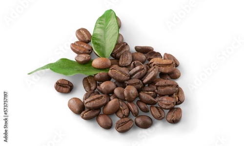 Tasty sweet brown coffee beans