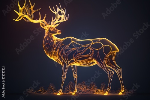golden deer created using AI Generative Technology