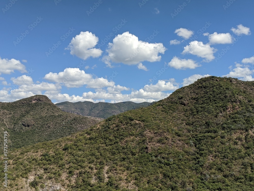 landscape with blue sky and clouds in spring season nature photography natural landscape panoramic view of a national park in america 