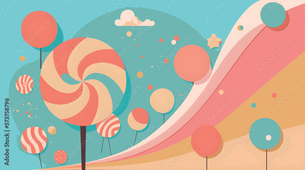 background with minimalist sweets candy.