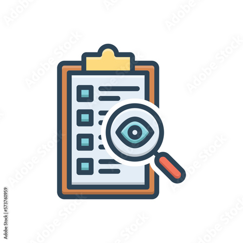 Color illustration icon for overview
