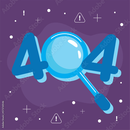 404 error with magnifying glass