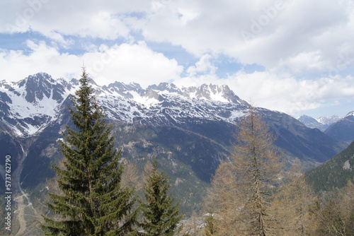 mountains and clouds