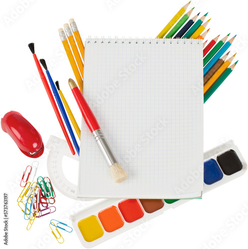 Artistic supplies - isolated image