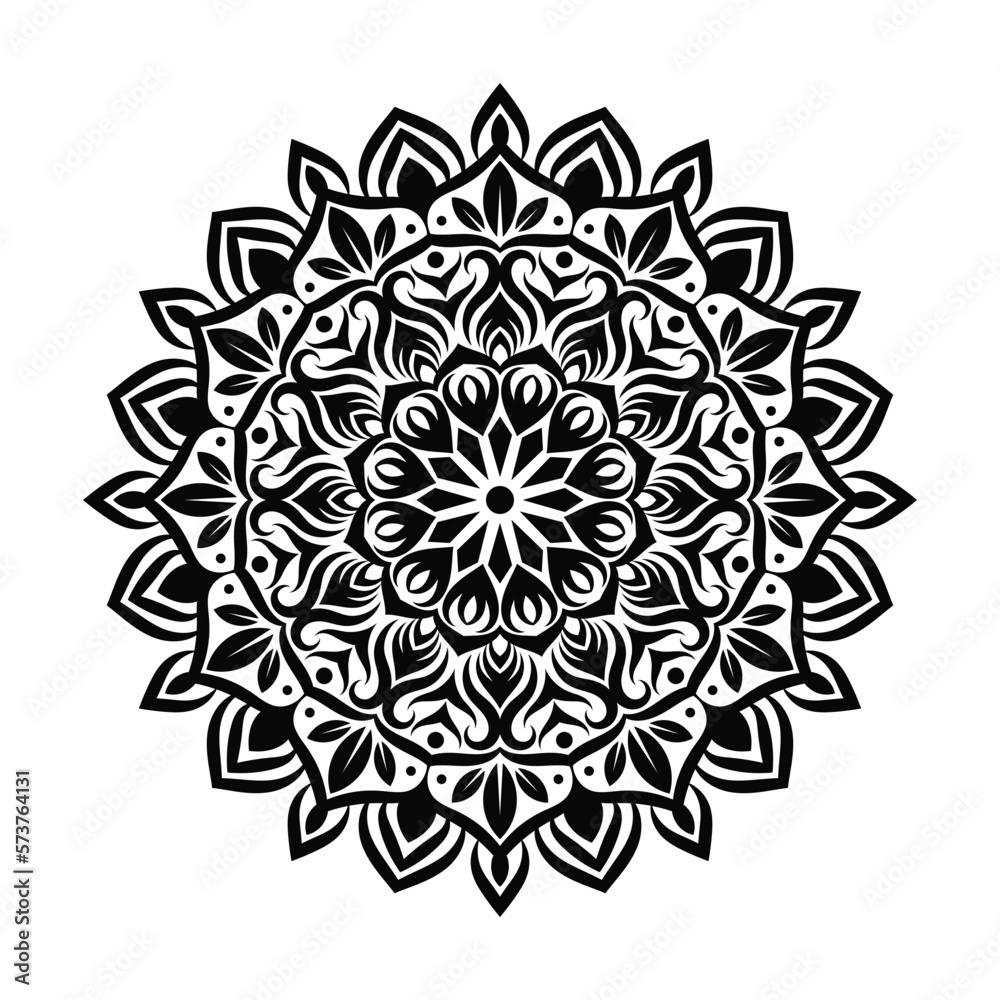 Mandala Pattern Stencil doodles sketch ornament vector design