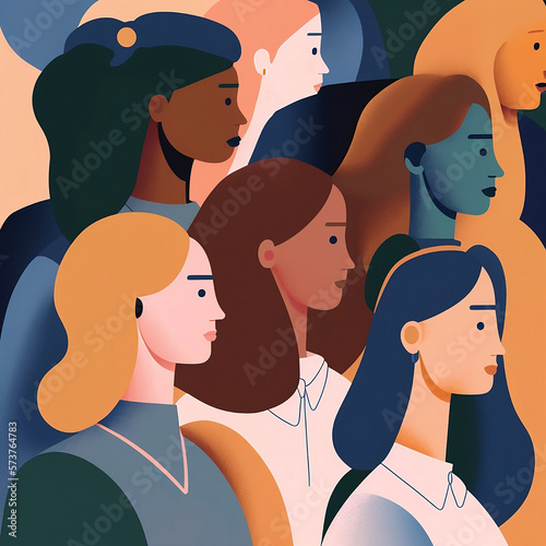 Women in the Workplace, Diverse women working together