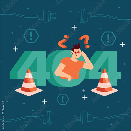 404 error with man and cones