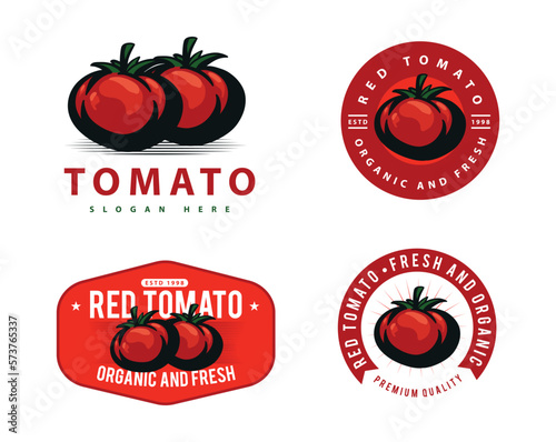 tomato labels and badges set