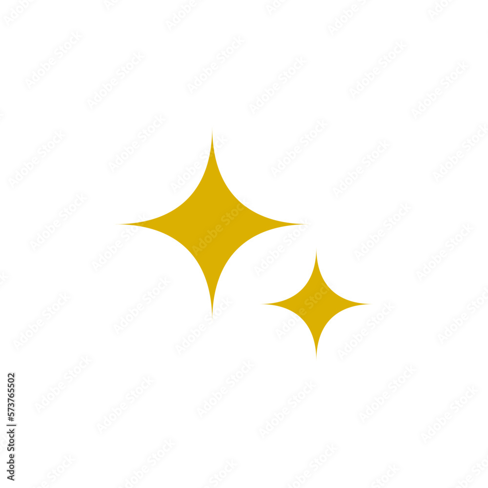 yellow shining star simple icon