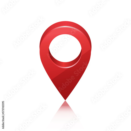 vector illustration red location icon design template.