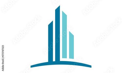 logo skyscraper building vector icon