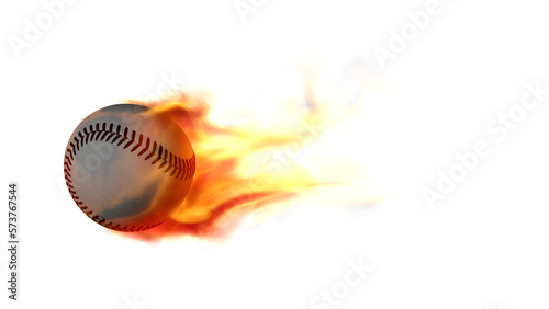Baseball on Fire Transparent PNG