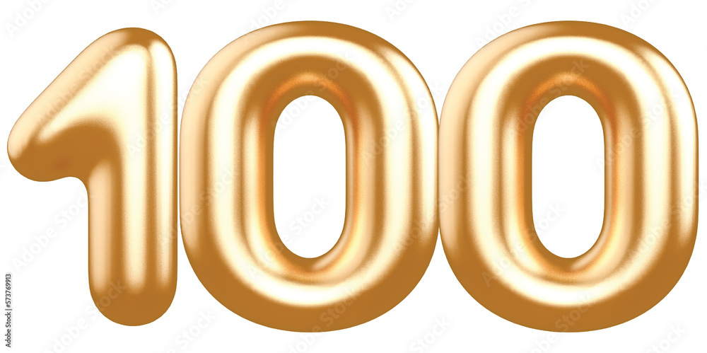 number 100 gold balloon with Generative AI number 100 gold balloon with Generative AI