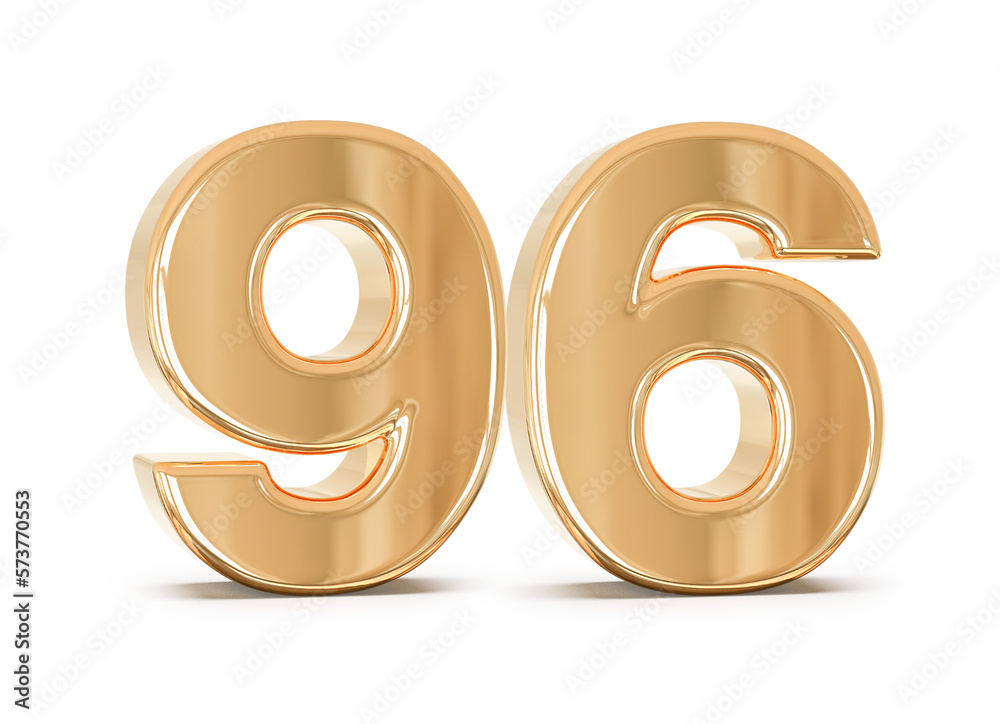 3d gold number 96 with Generative AI 3d gold number 96 with Generative AI
