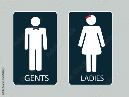 Restroom Sign Vector, Toilet Signboard Vector, Bathroom Vector