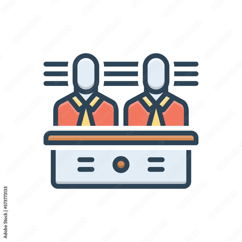 Fototapeta premium Color illustration icon for owners