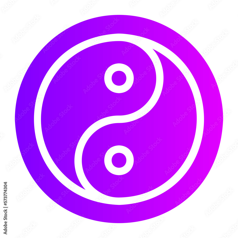 yin yang gradient icon yin yang gradient icon