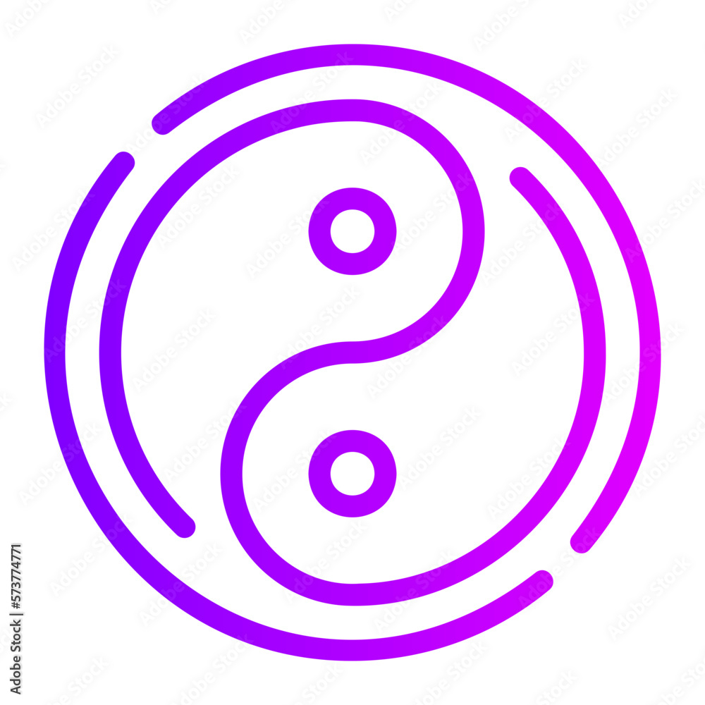 yin yang gradient icon yin yang gradient icon