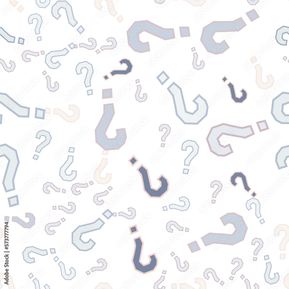 Quiz seamless pattern. Question marks, doubt, faq Quiz seamless pattern. Question marks, doubt, faq