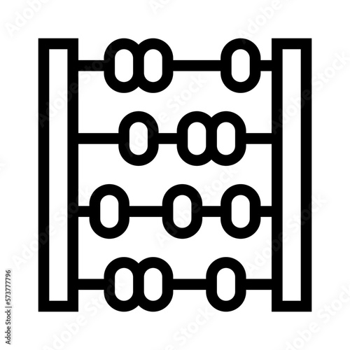 abacus line icon