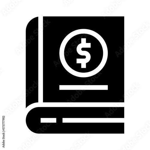 bookkeeping glyph icon