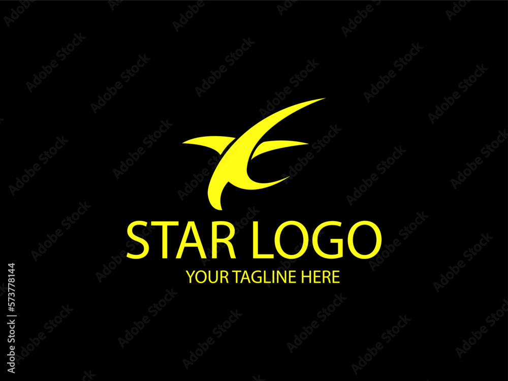 Star logo in yellow color with minimalism style suitable for business company Star logo in yellow color with minimalism style suitable for business company