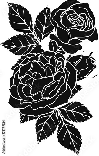 Sunset memory rose png.Beautiful flower on transparent background.