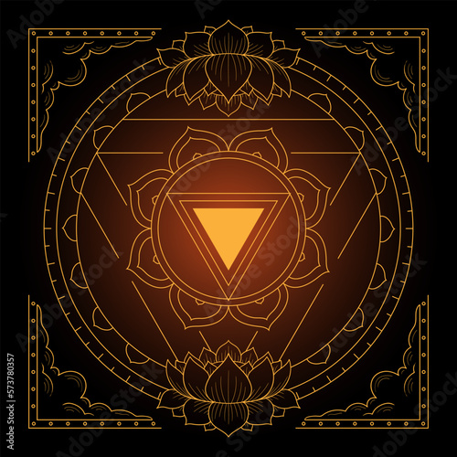 Manipura cakra symbol willpower self confidence yoga meditation