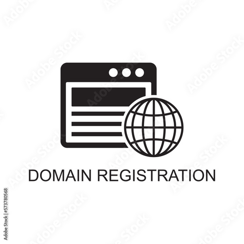 domain registration icon , hosting icon
